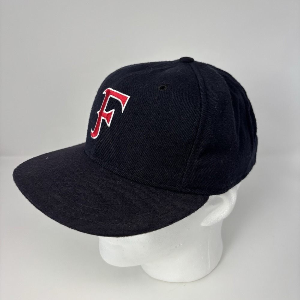 Vintage 80s - 90s New Era 59Fifty SnapBack Ball Cap Black "F" Med - Lg - Picture 3 of 8